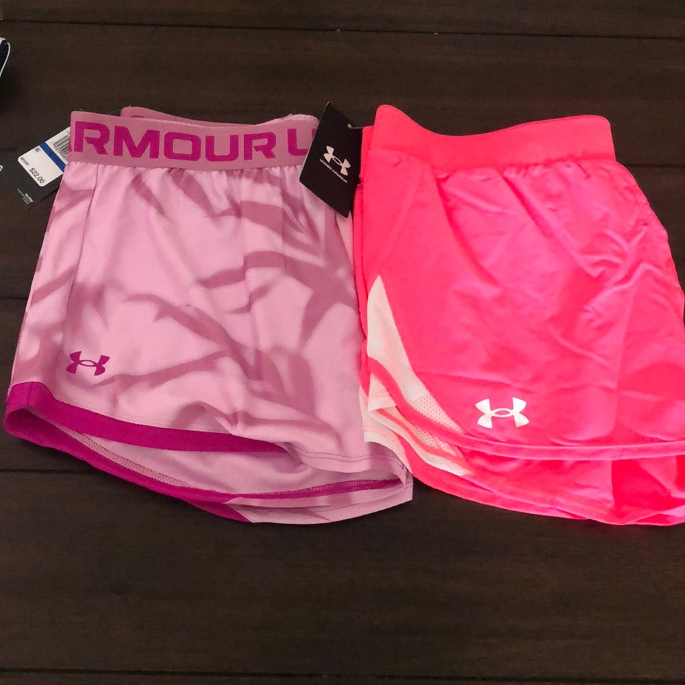 2 Youth Xl Under Armour Pink Shorts